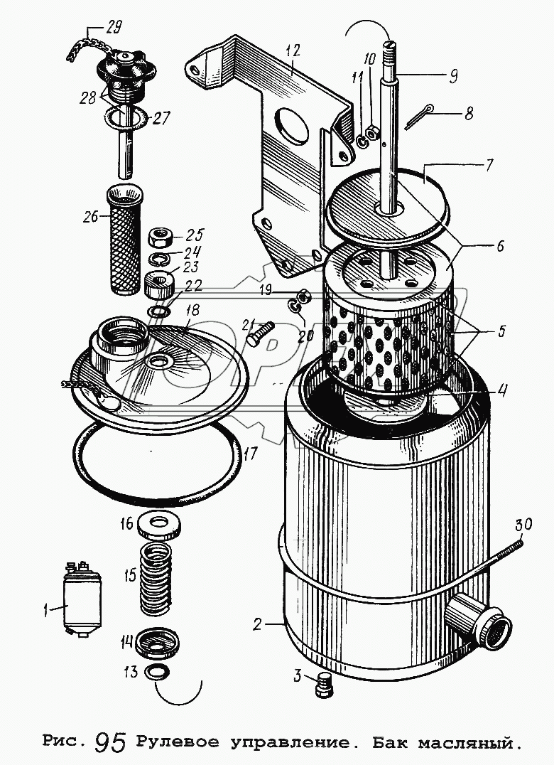 Рулевое управление. Бак масляный
