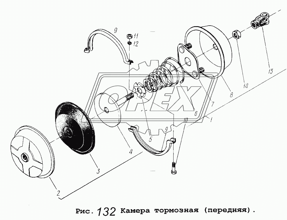 Камера тормозная (передняя)