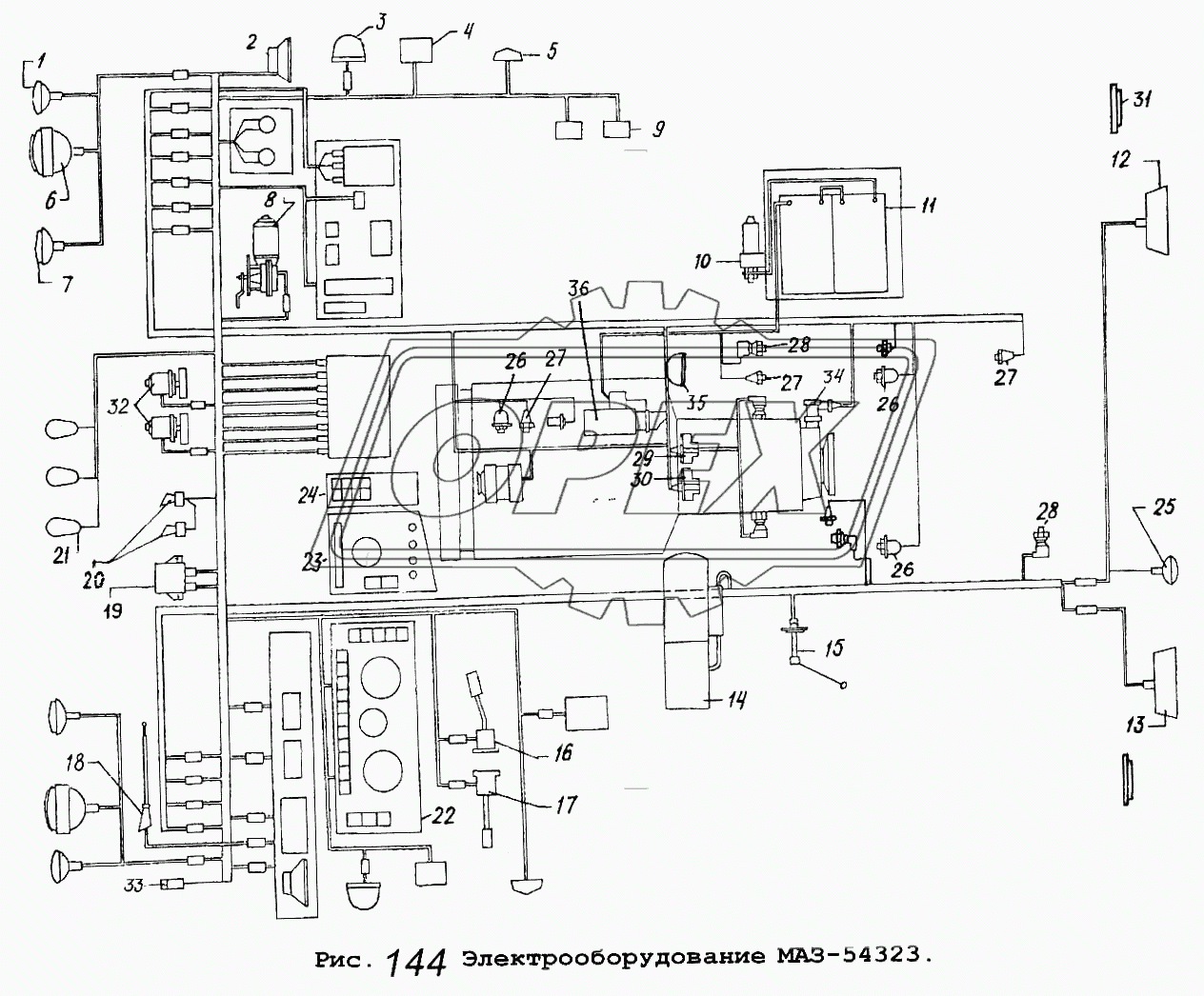 Электрооборудование МАЗ-54323