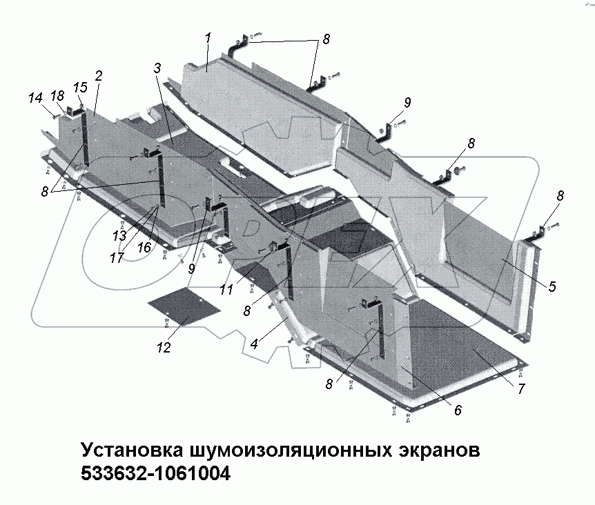 Установка шумоизоляционных экранов 533632-1061004