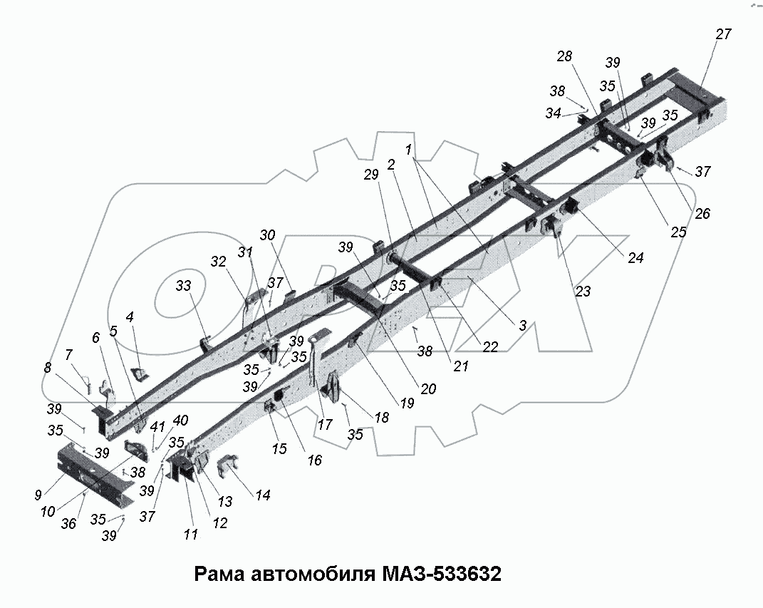 Рама автомобиля МАЗ-533632