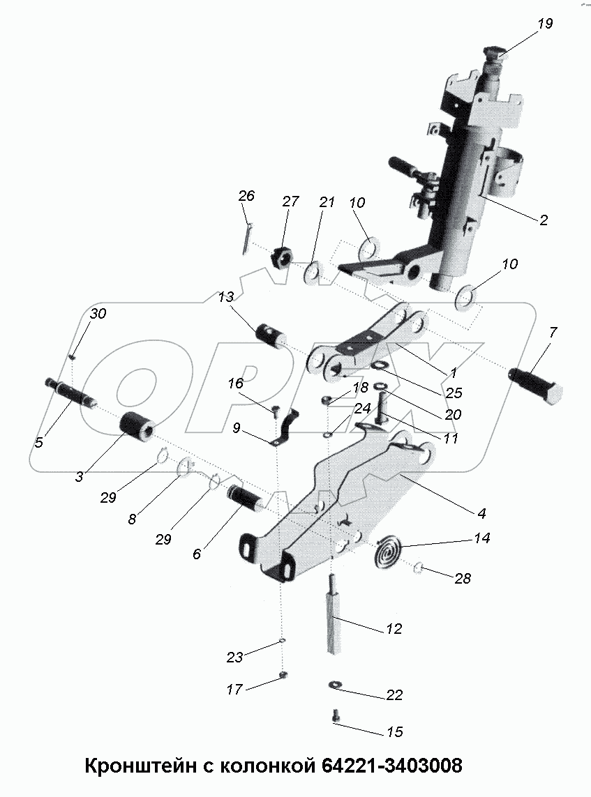 Кронштейн с колонкой 64221-3403008