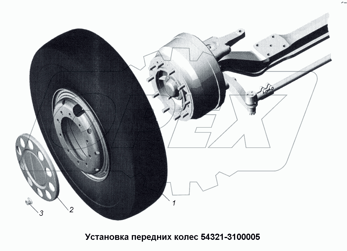 Установка передних колес 54321-3100005