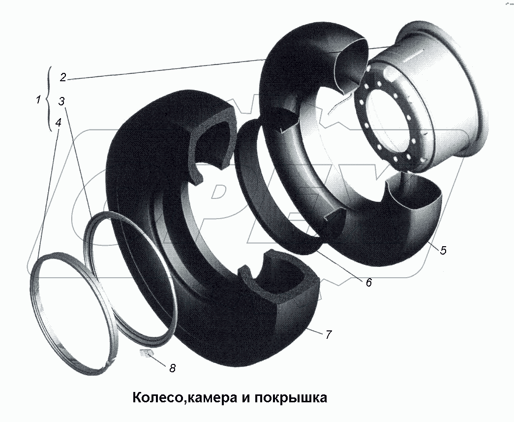 Колесо, камера и покрышка