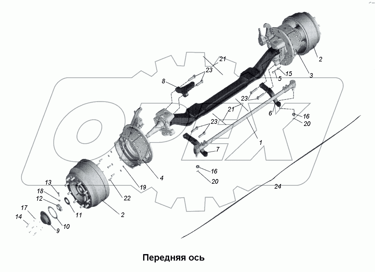 Передняя ось