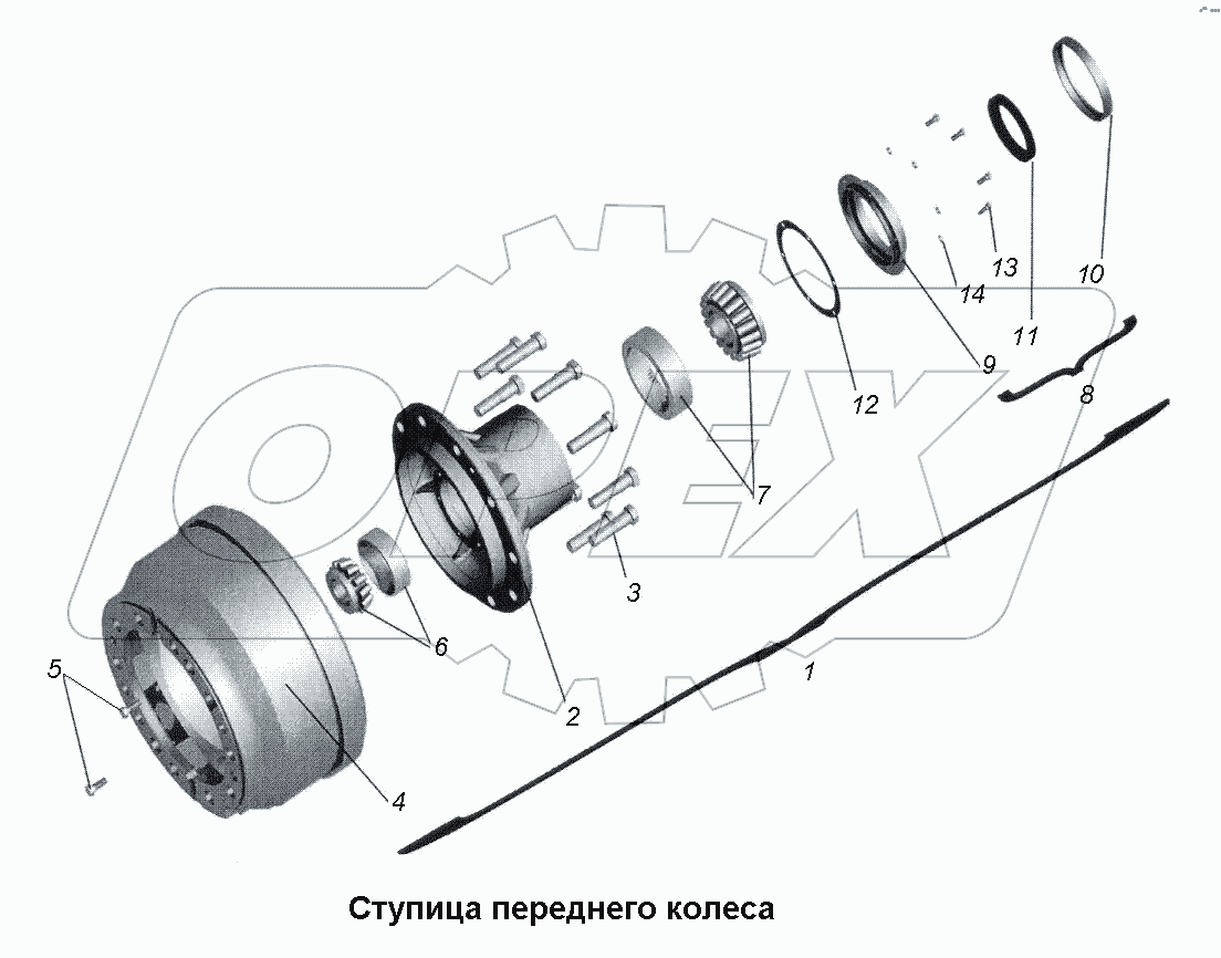 Ступица переднего колеса