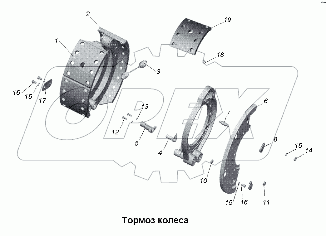Тормоз колеса
