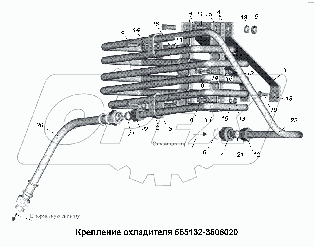 Крепление охладителя 555132-3506020