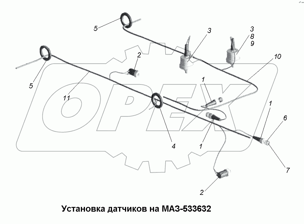 Установка датчиков на МАЗ-533632