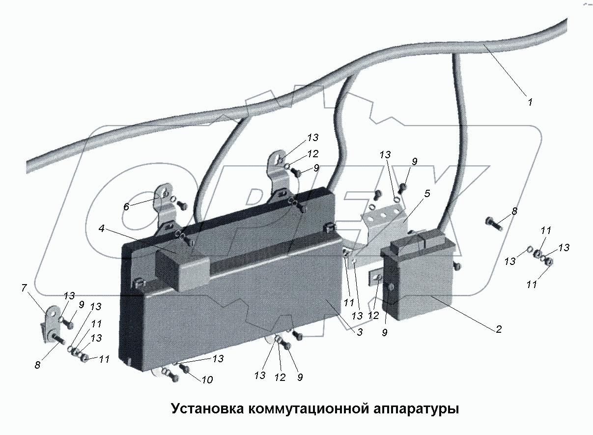 Установка коммутационной аппаратуры