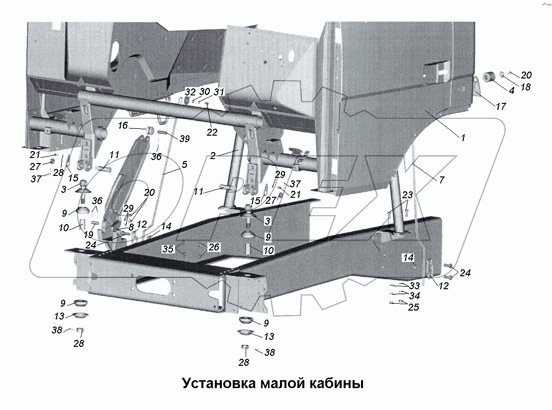 Установка малой кабины