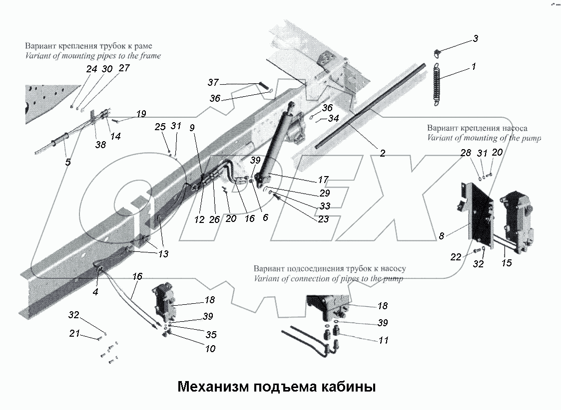 Механизм подъема кабины
