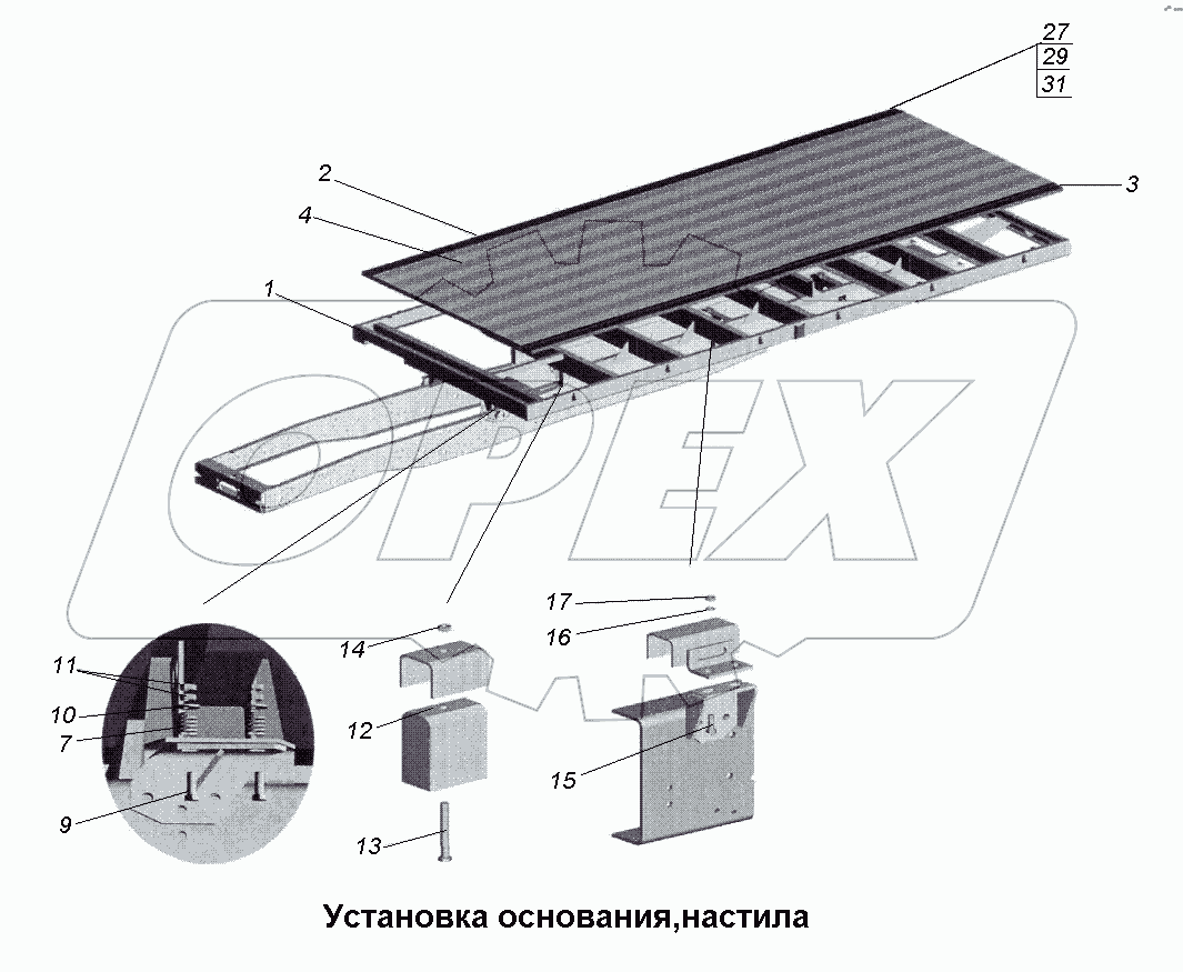 Установка основания, настила