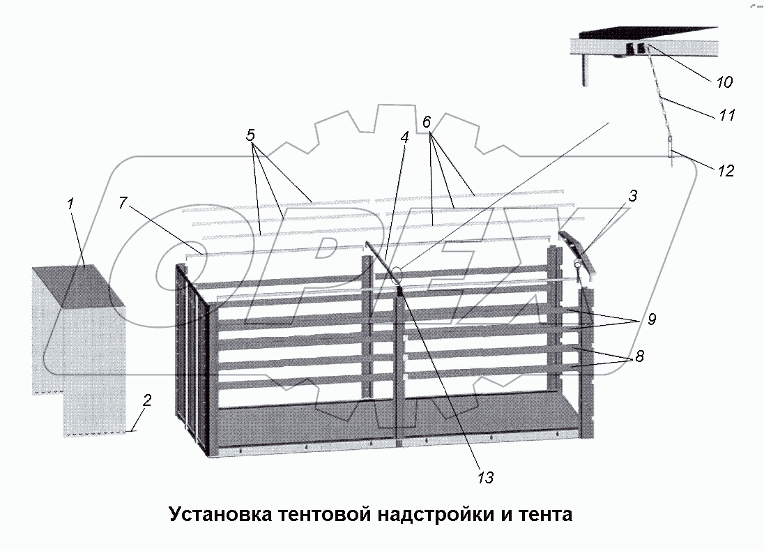 Установка тентовой надстройки и тента