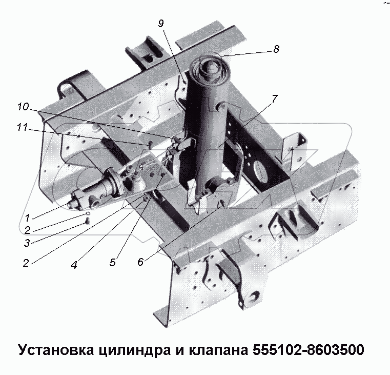 Установка цилиндра и клапана 555102-8603500