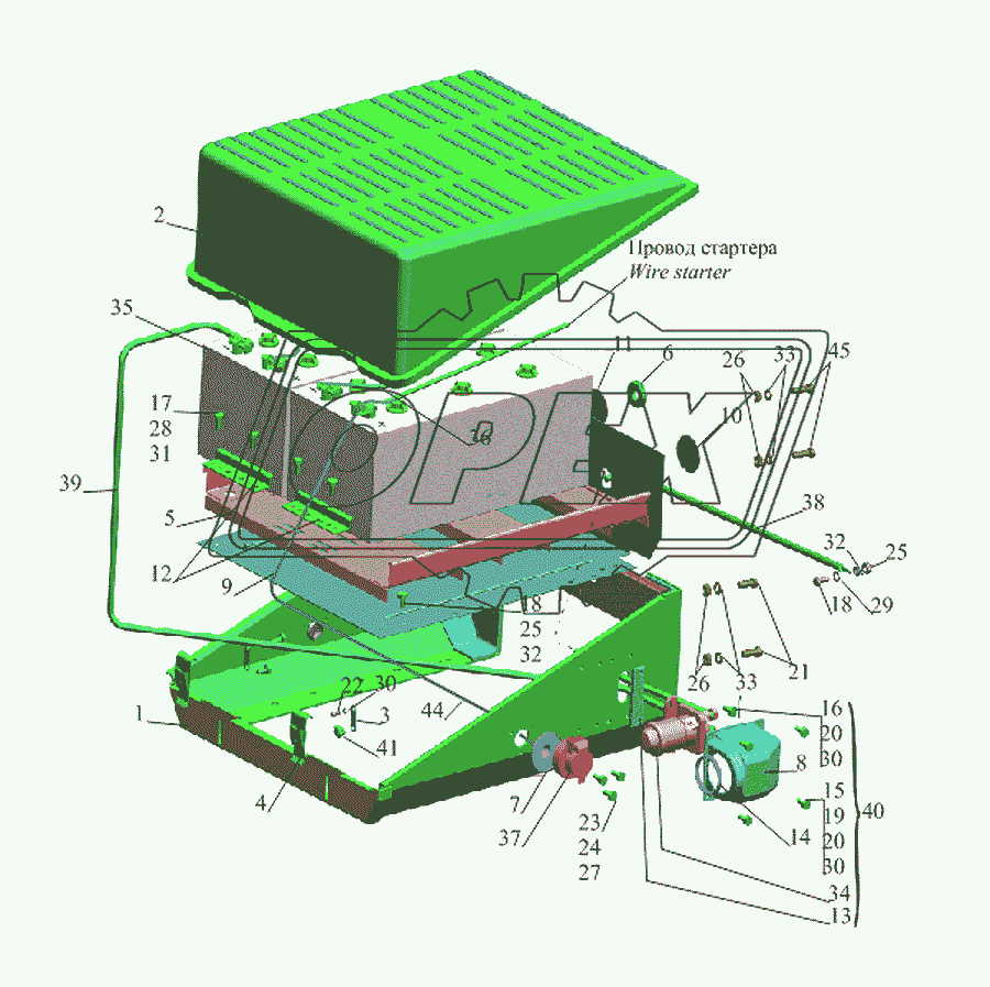 Установка аккумуляторных батарей 543240-3700008, (-700)