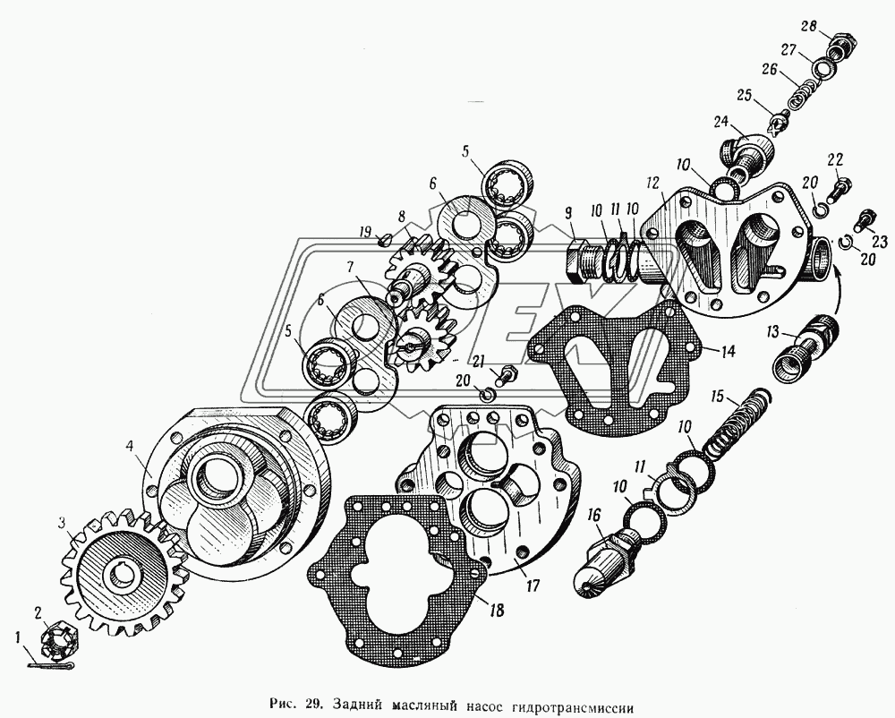Задний масляный насос гидротрансмиссии