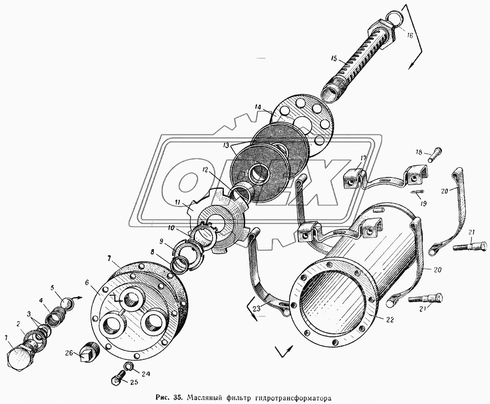 Масляный фильтр гидротрансформатора