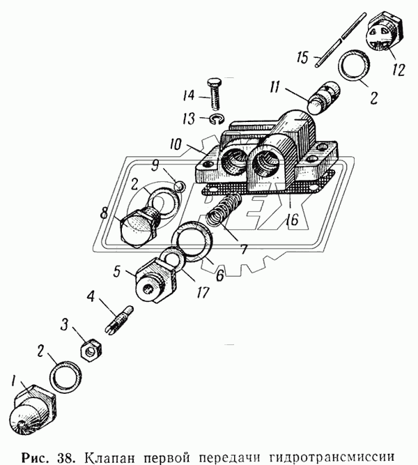 Клапан первой передачи гидротрансмиссии