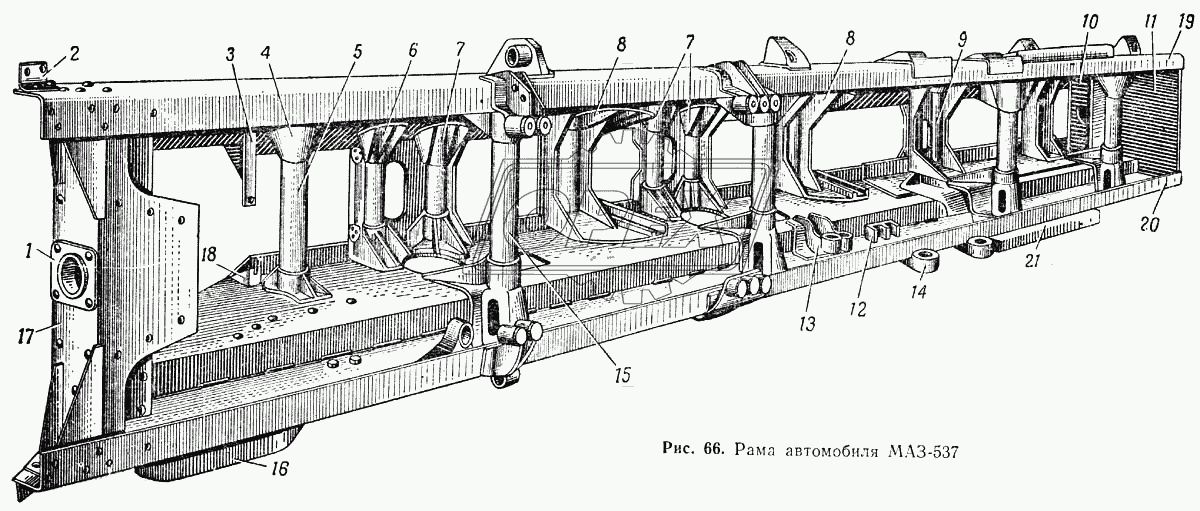 Рама автомобиля МАЗ-537