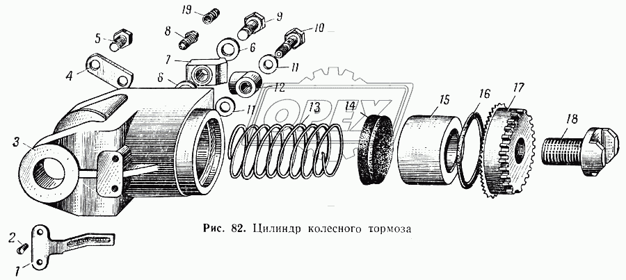 Цилиндр колесного тормоза