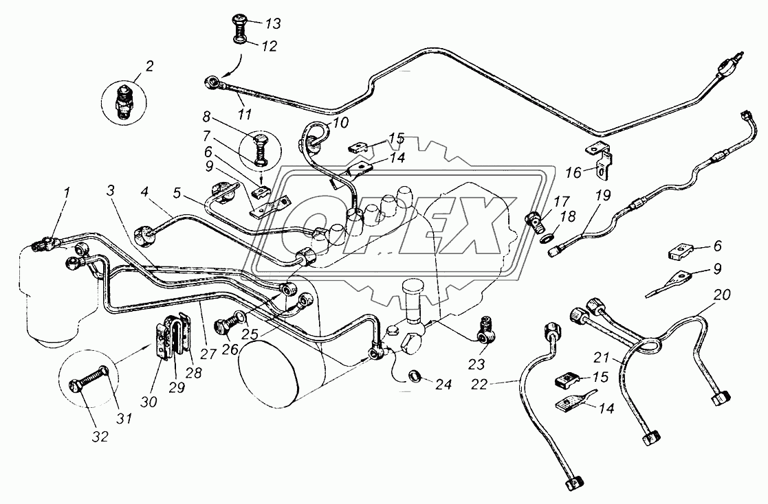 Топливные трубопроводы двигателя ЯМЗ-236