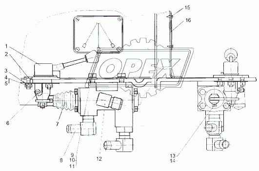 Установка крана накачки шин 543-4200002