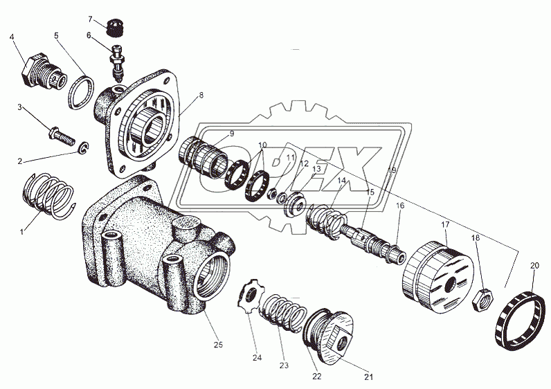 Кран тормозной 543-3514010-01