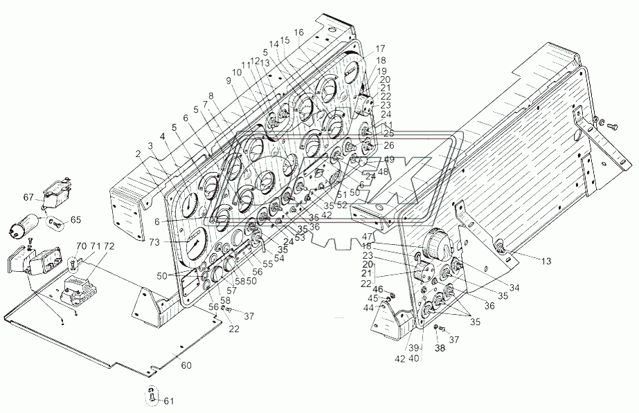 Панель приборов левая и правая