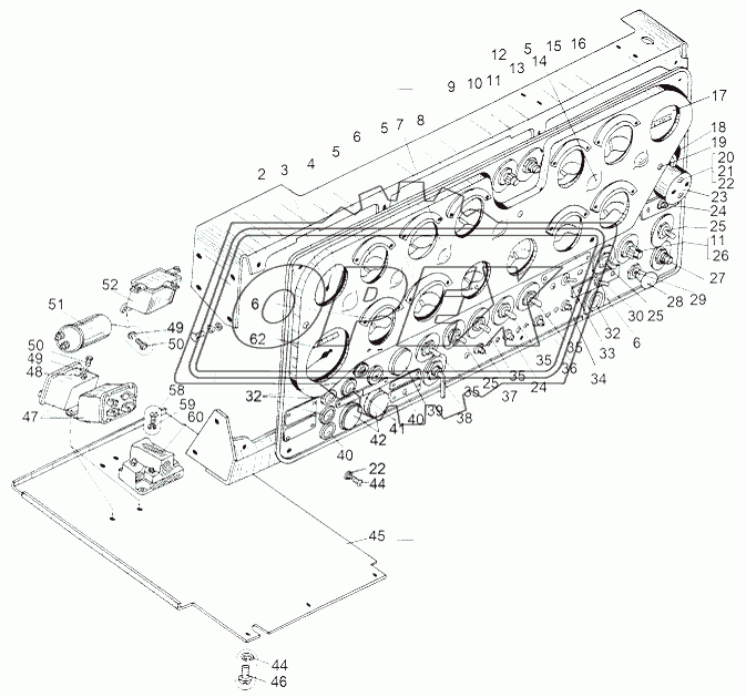 Панель приборов левая