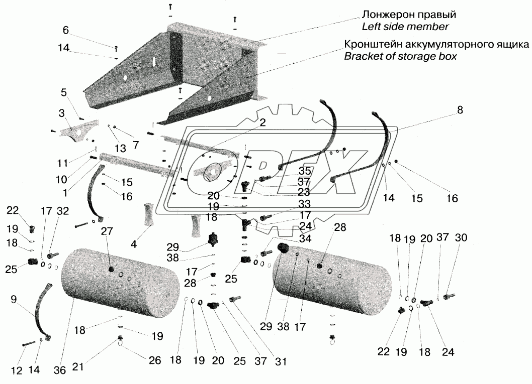Установка ресивера и присоединительной арматуры на МАЗ-642208, 642205 1