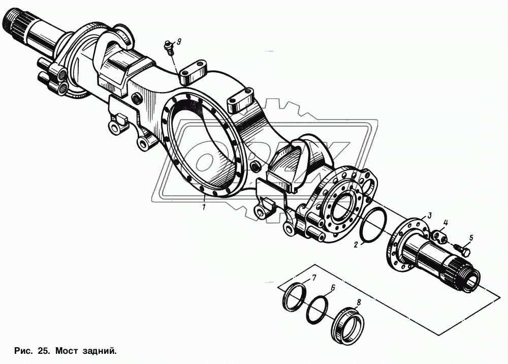 Мост задний. Картер моста