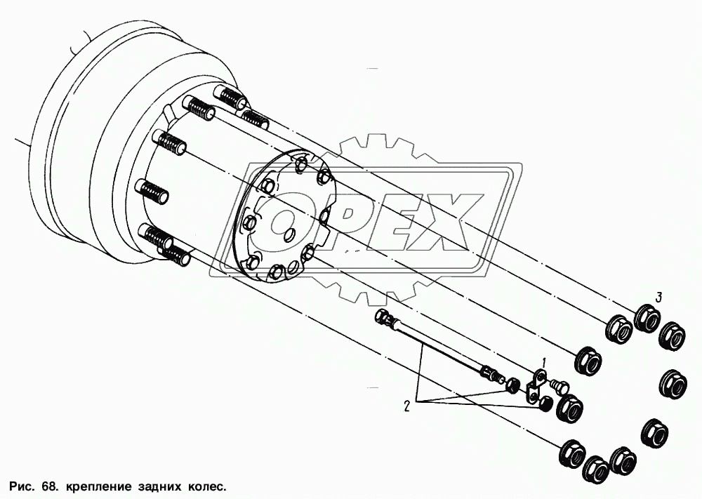 Крепление задних колес 1
