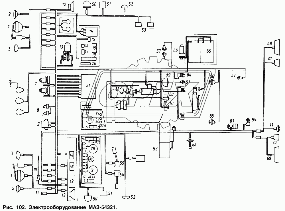Электрооборудование МАЗ-54321