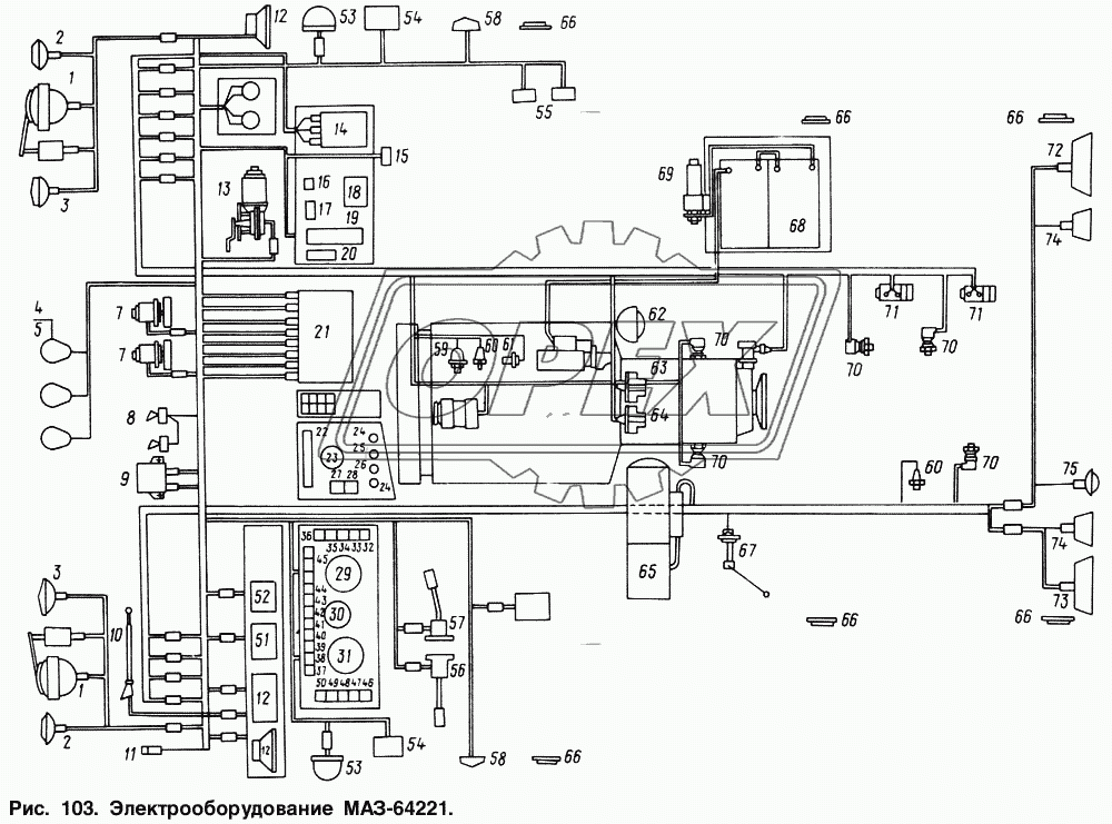 Электрооборудование МАЗ-64221