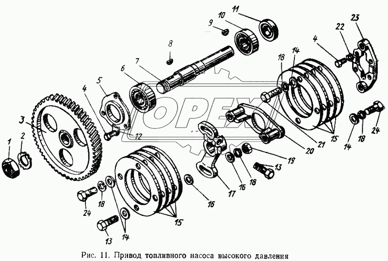 Привод топливного насоса высокого давления