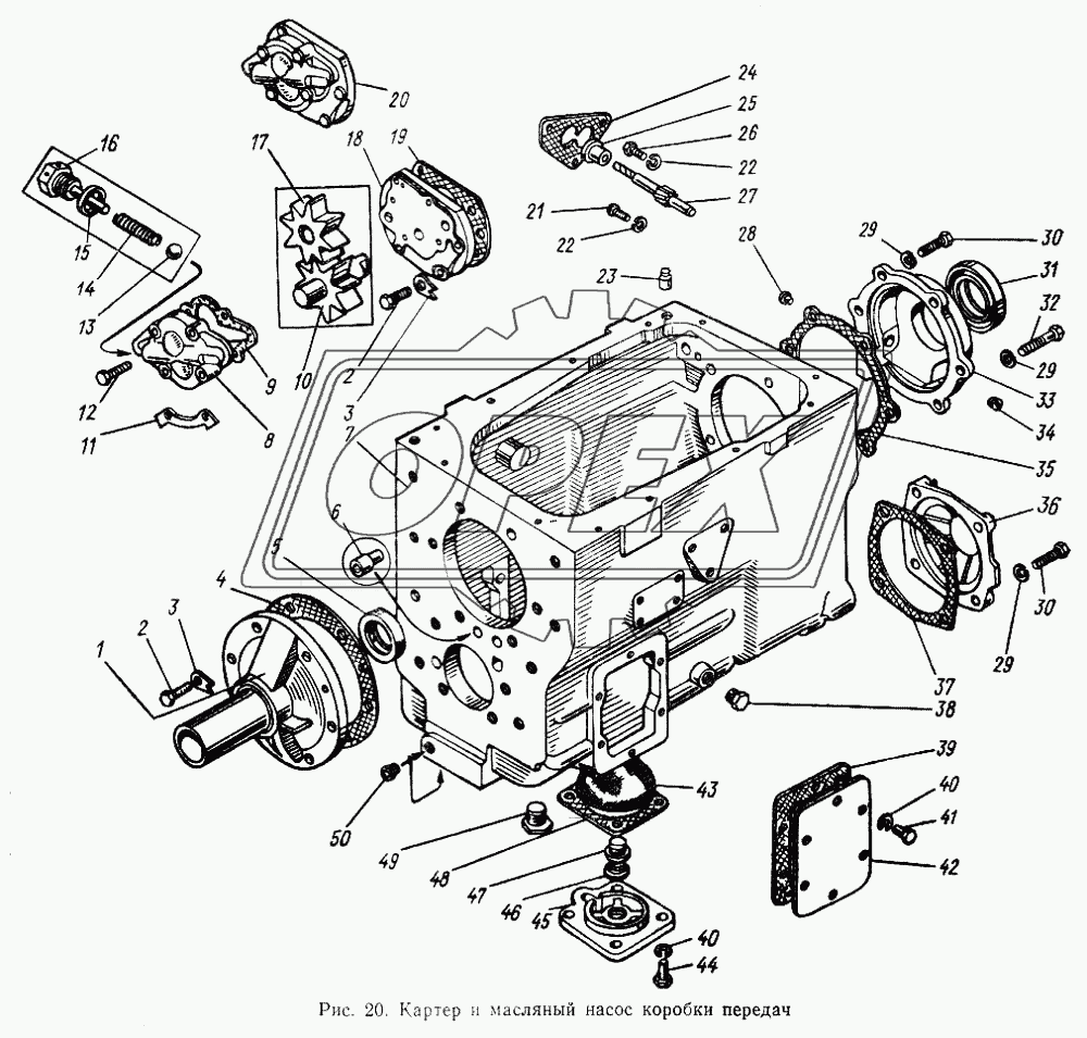 Картер и масляный насос коробки передач