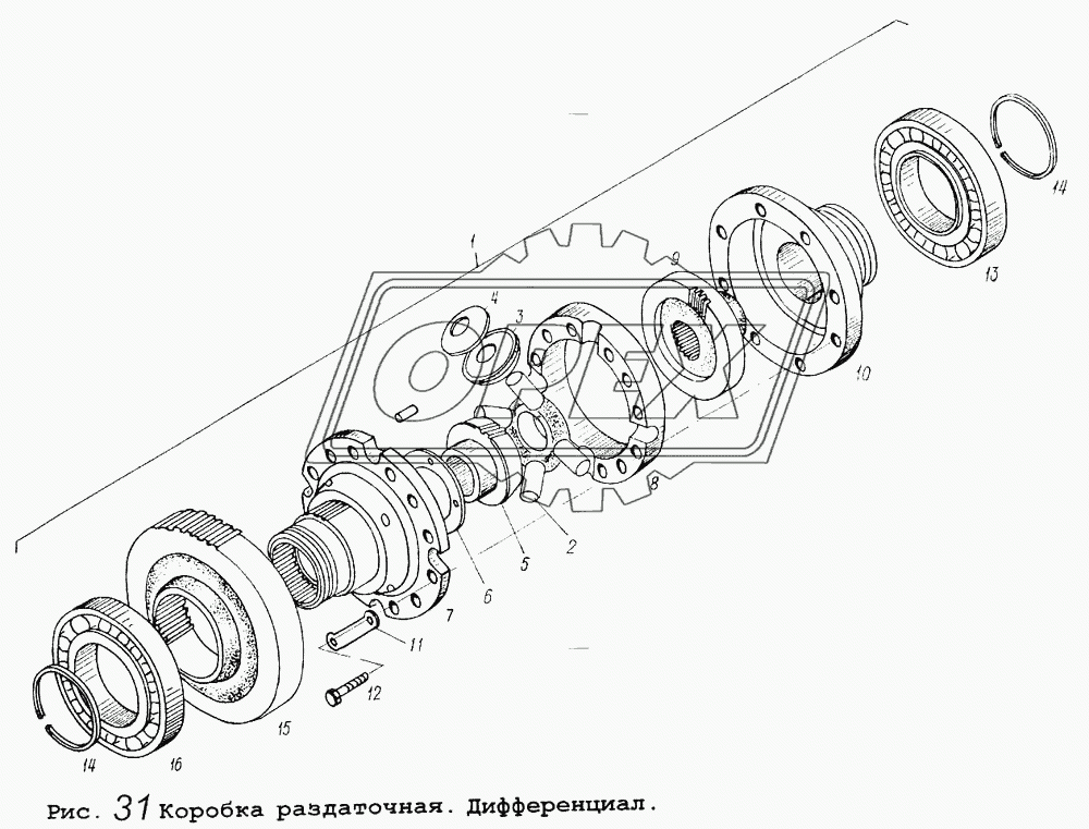 Коробка раздаточная. Дифференциал