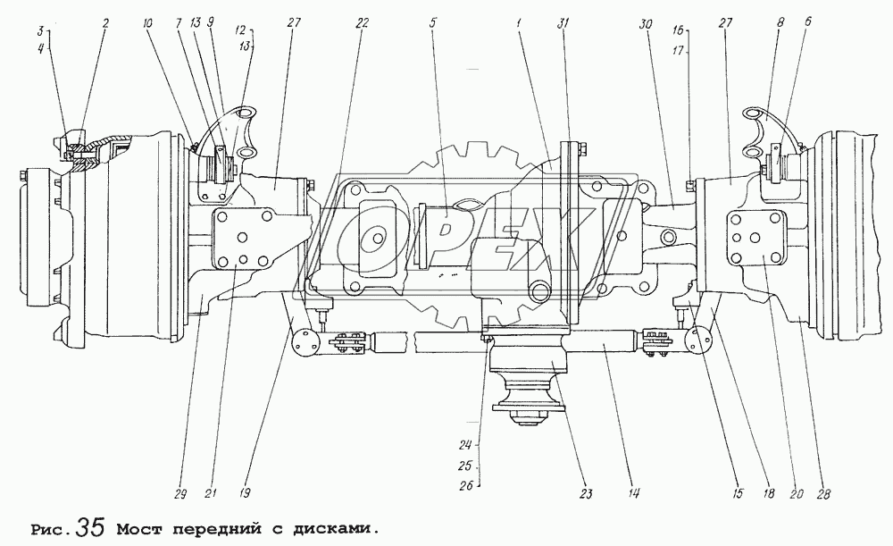 Мост передний с дисками