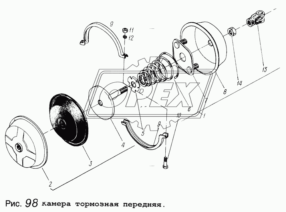 Камера тормозная передняя