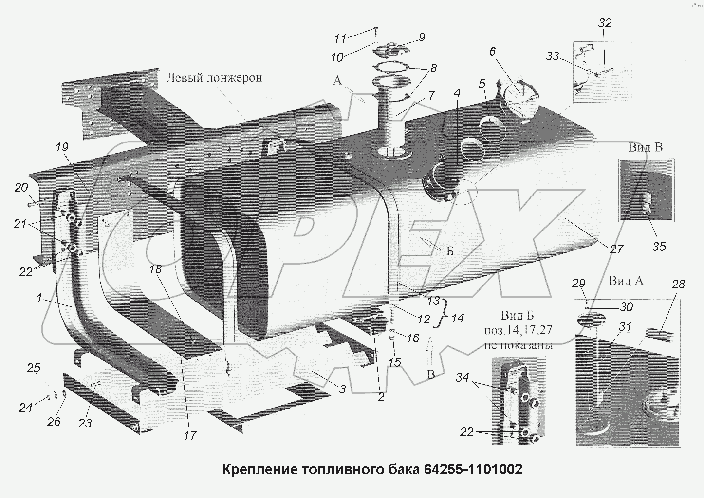 Крепление топливного бака 64255-1101002