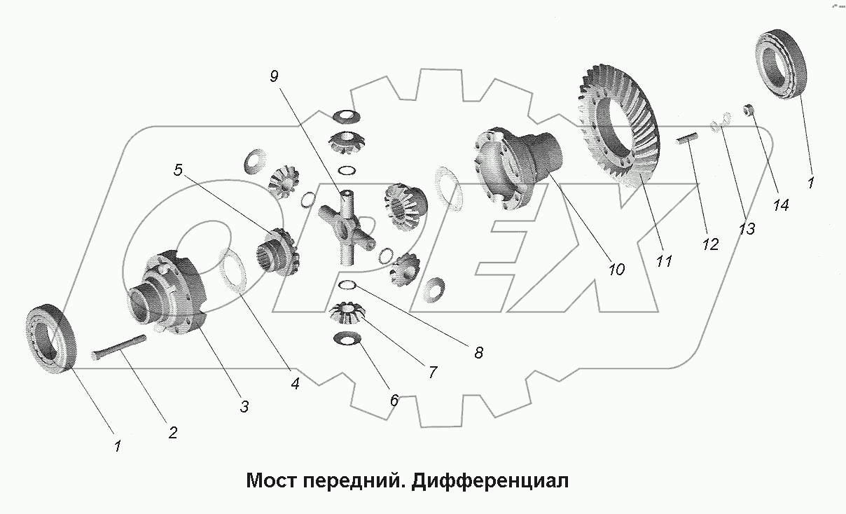 Мост передний. Дифференциал