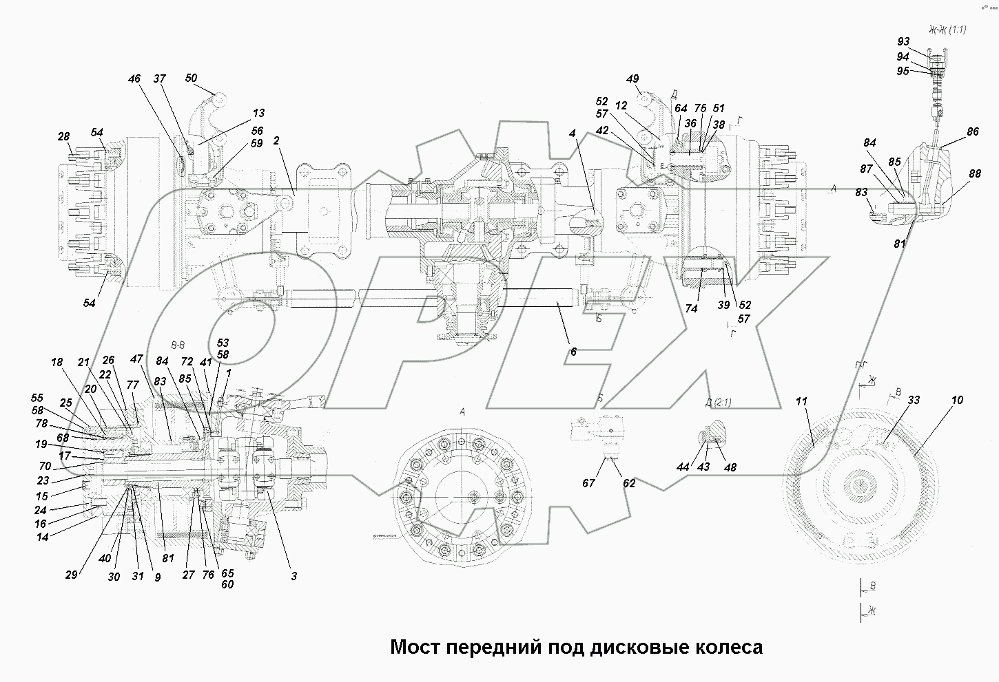 Мост передний под дисковые колеса