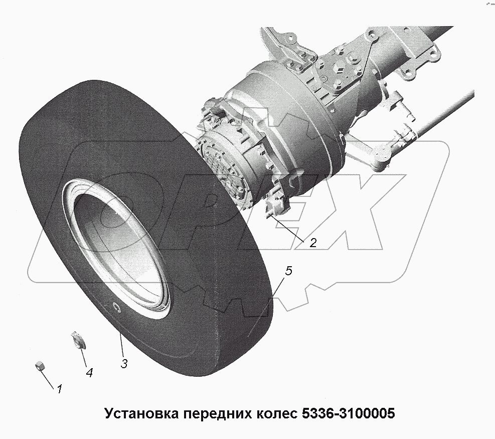Установка передних колес 5336-3100005