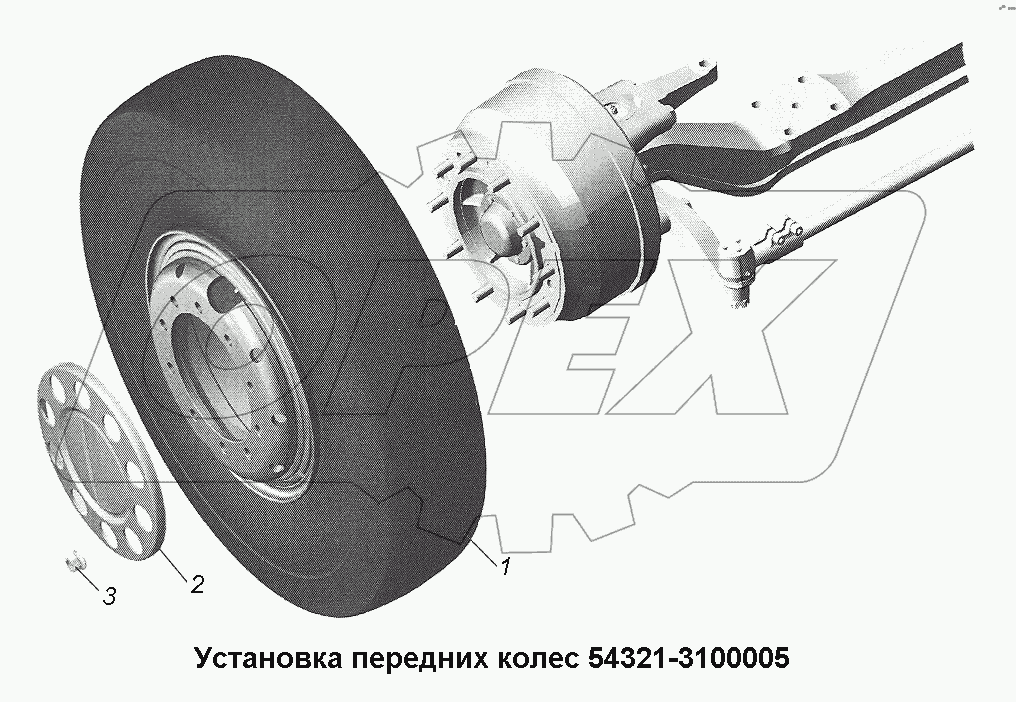 Установка передних колес 54321-3100005