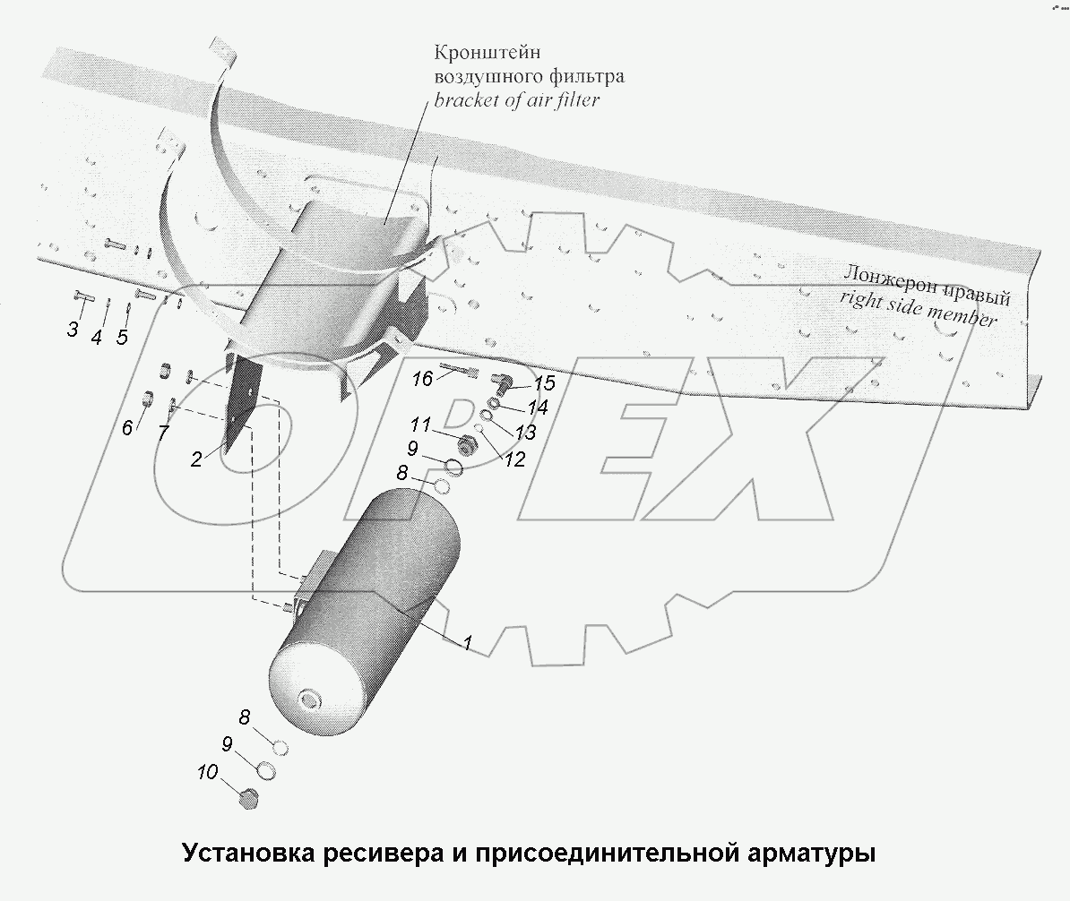 Установка ресивера и присоединительной арматуры