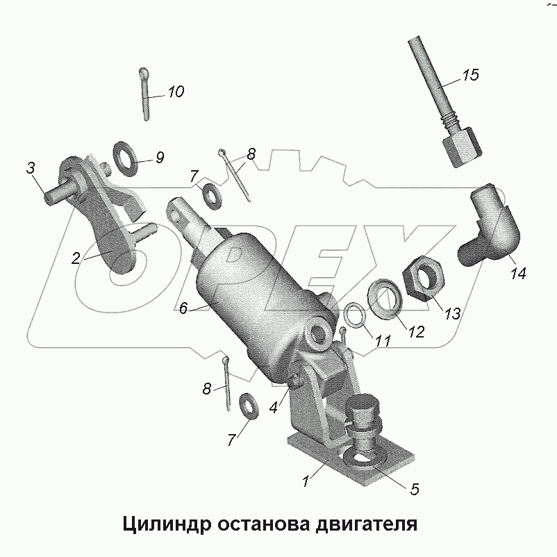 Цилиндр останова двигателя