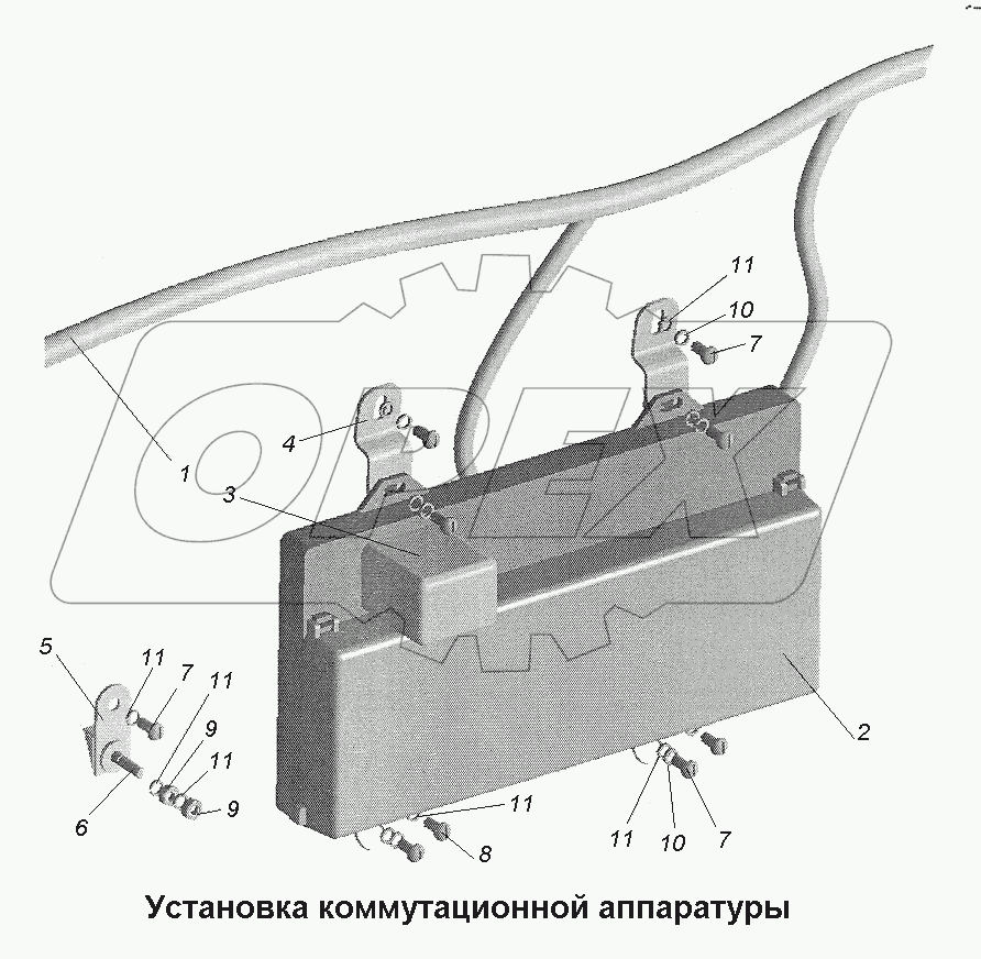 Установка коммутационной аппаратуры