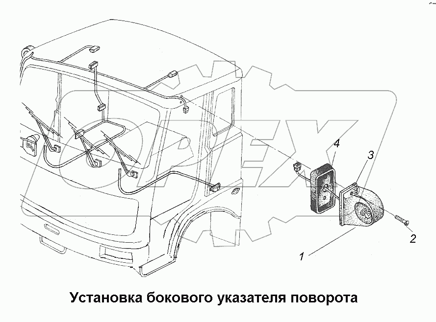 Установка бокового указателя поворота
