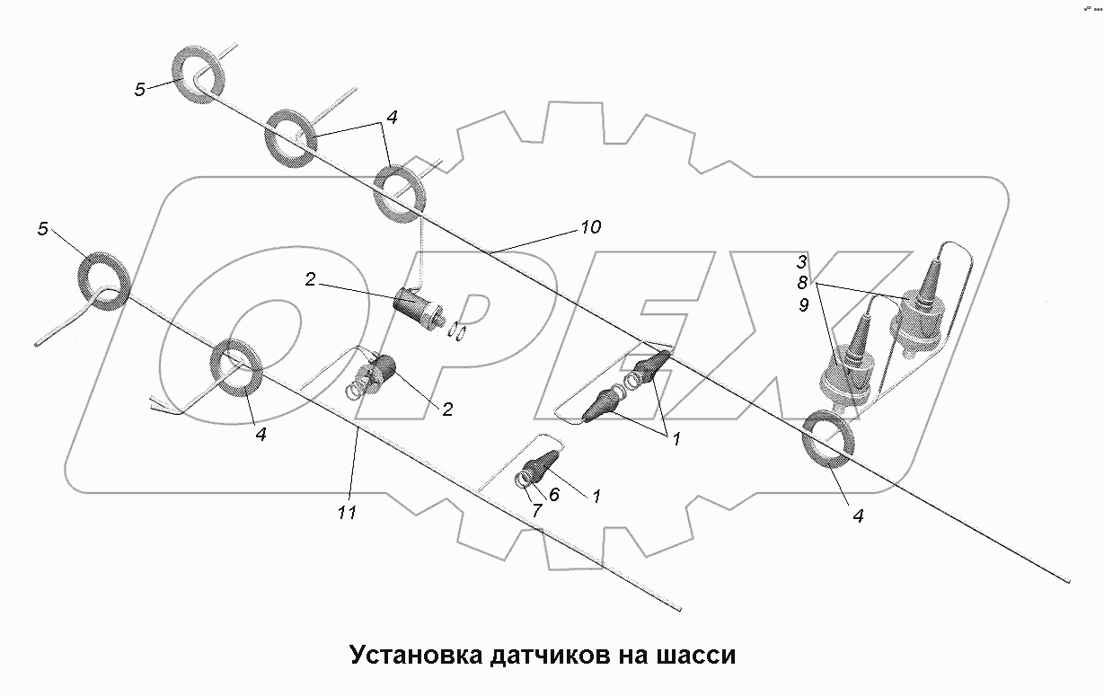Установка датчиков на шасси